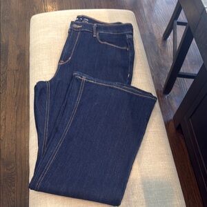 Old Navy Women's Dark Blue High Rise Flared  Jeans